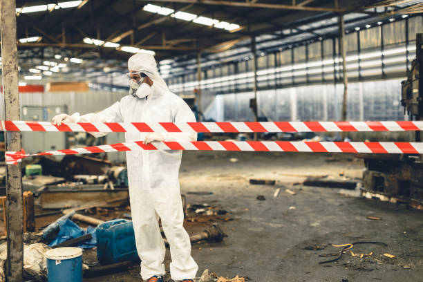 Professional Unattended Death Cleanup technician working in Center Point, IA